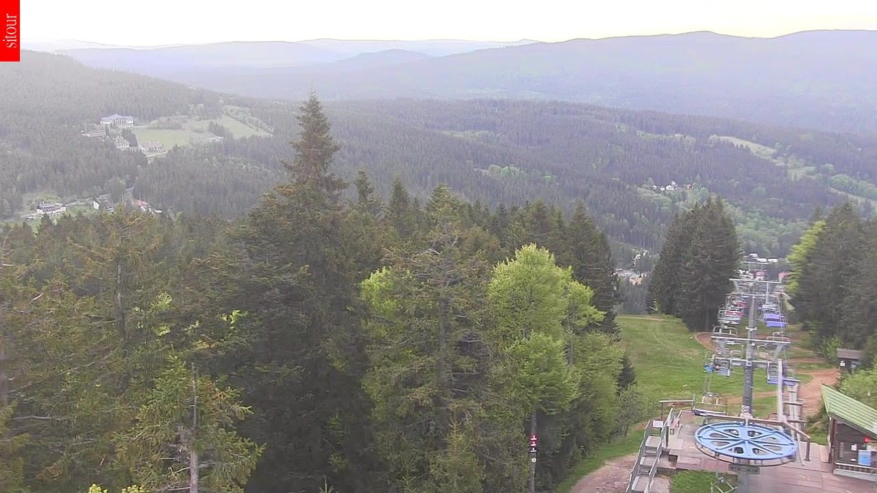 Archived image Webcam View from the top of the Špičák.