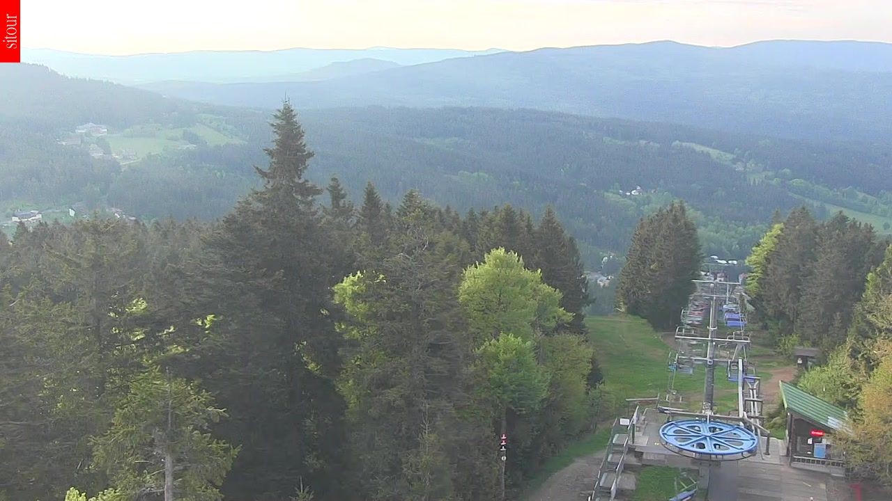 Archived image Webcam View from the top of the Špičák.