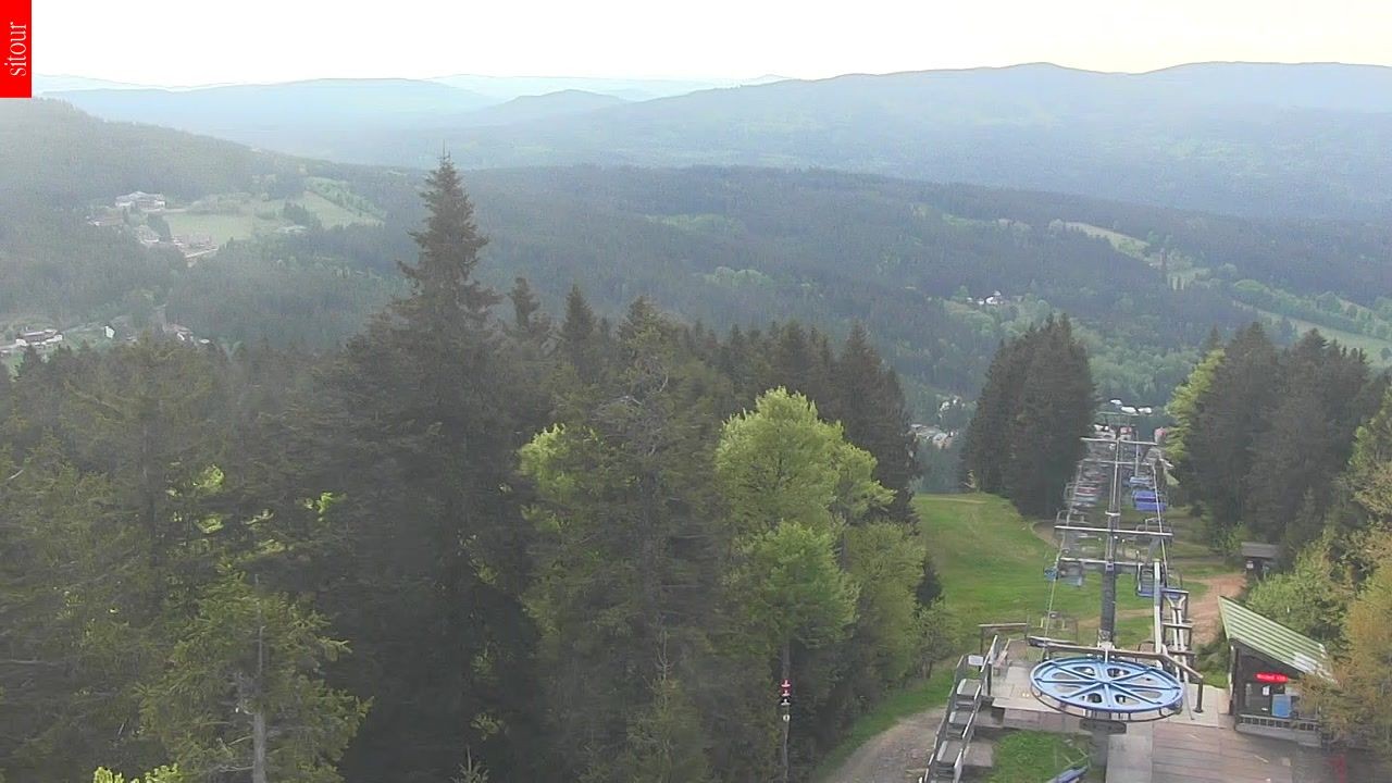 Archived image Webcam View from the top of the Špičák.