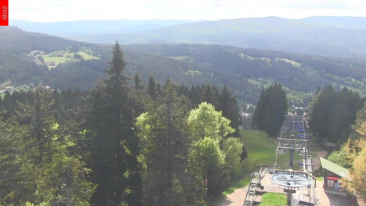 Archived image Webcam View from the top of the Špičák.