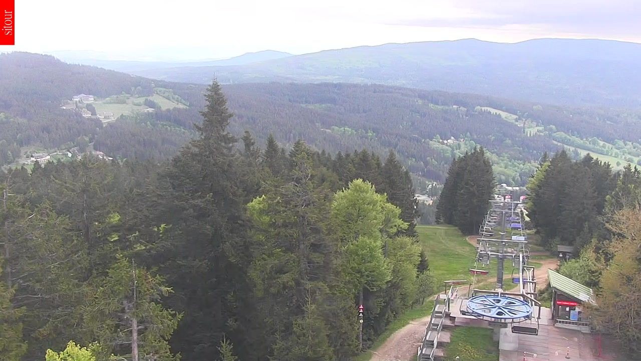 Archived image Webcam View from the top of the Špičák.