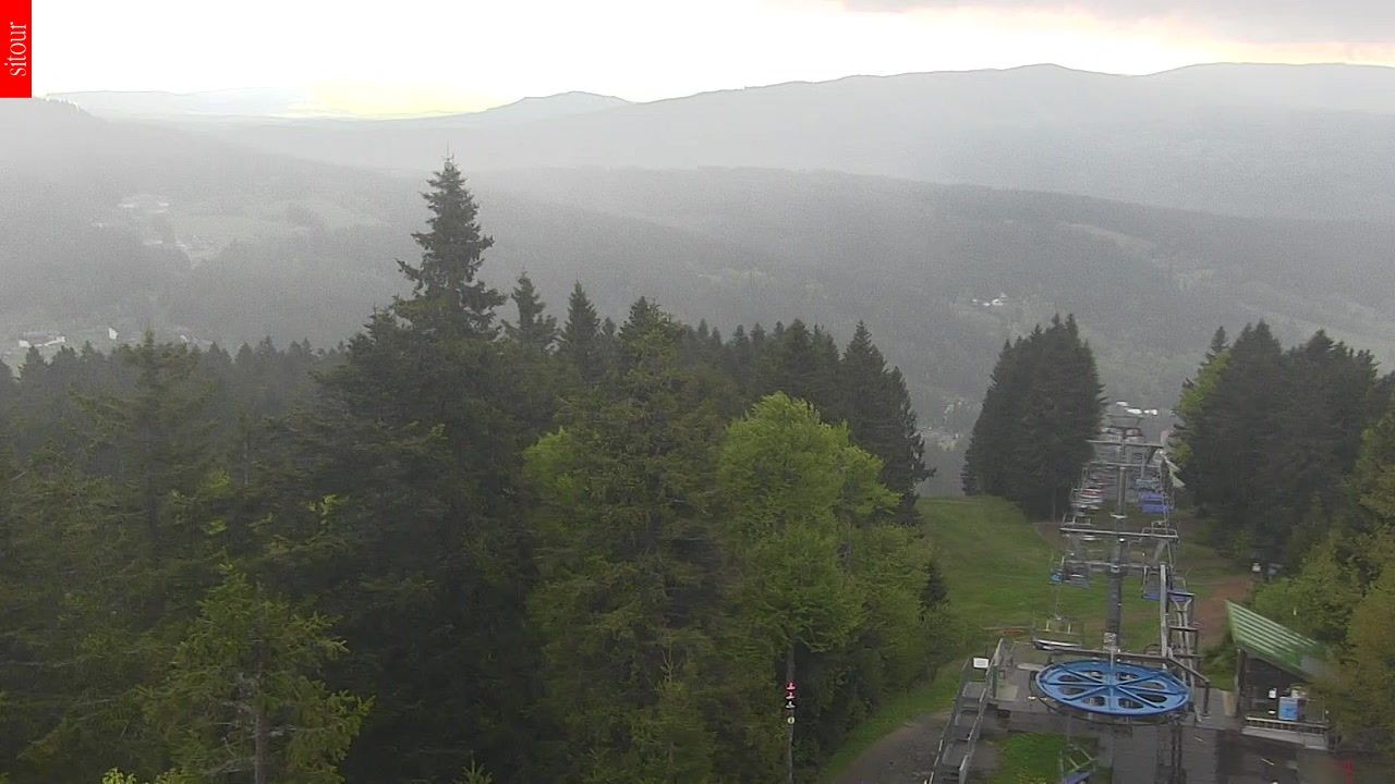 Archived image Webcam View from the top of the Špičák.