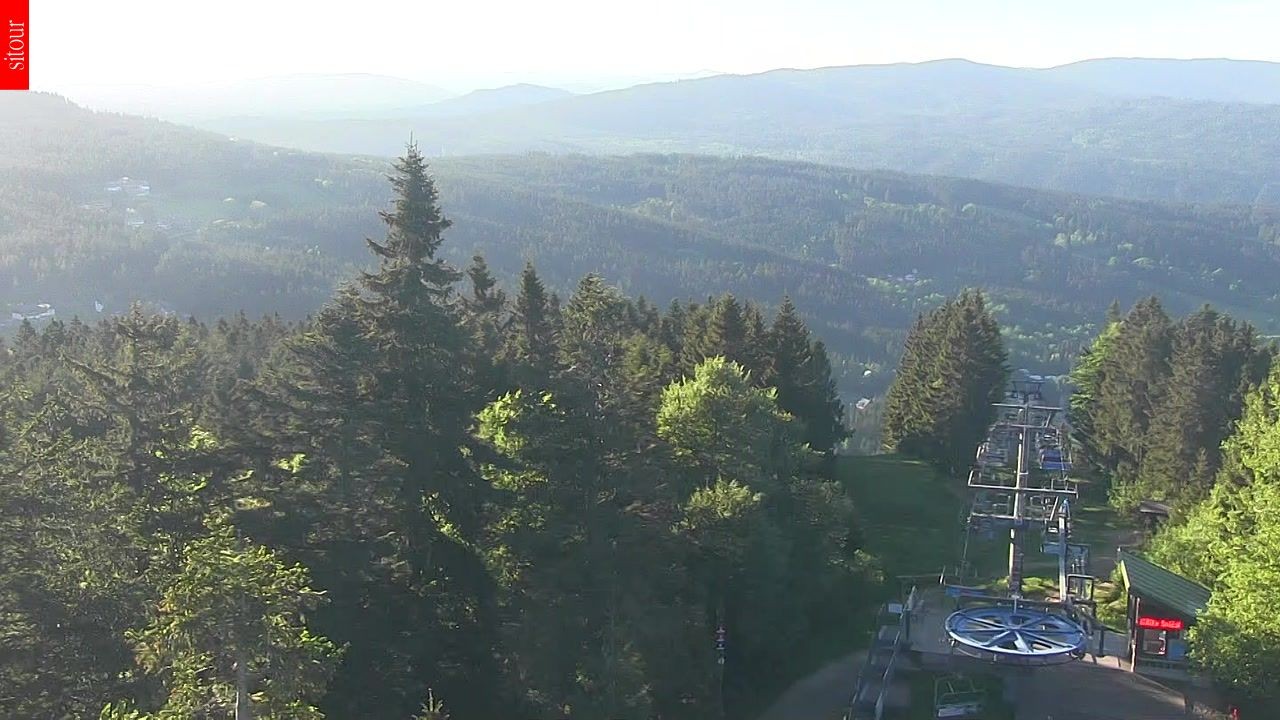 Archived image Webcam View from the top of the Špičák.