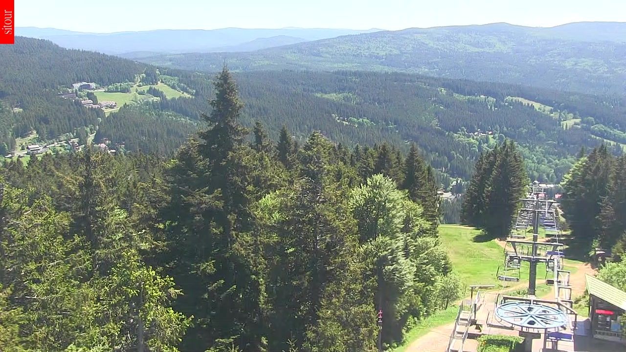 Archived image Webcam View from the top of the Špičák.