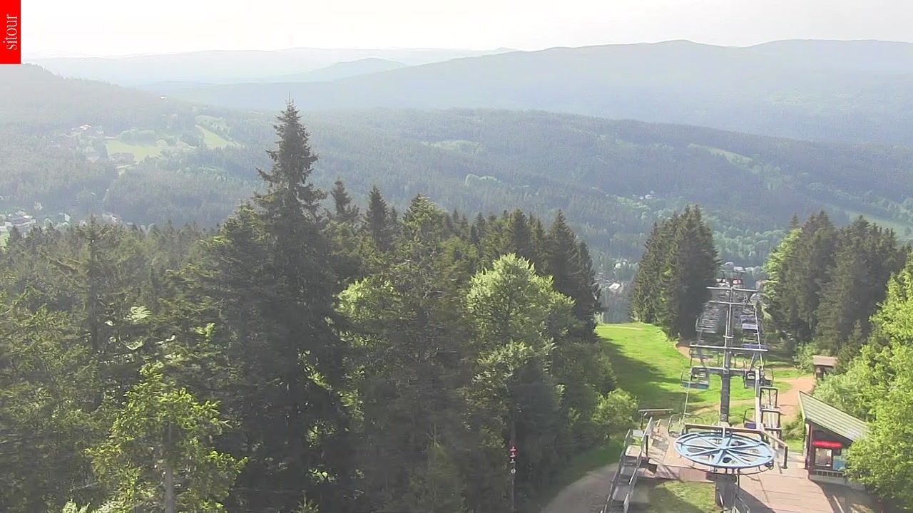Archived image Webcam View from the top of the Špičák.