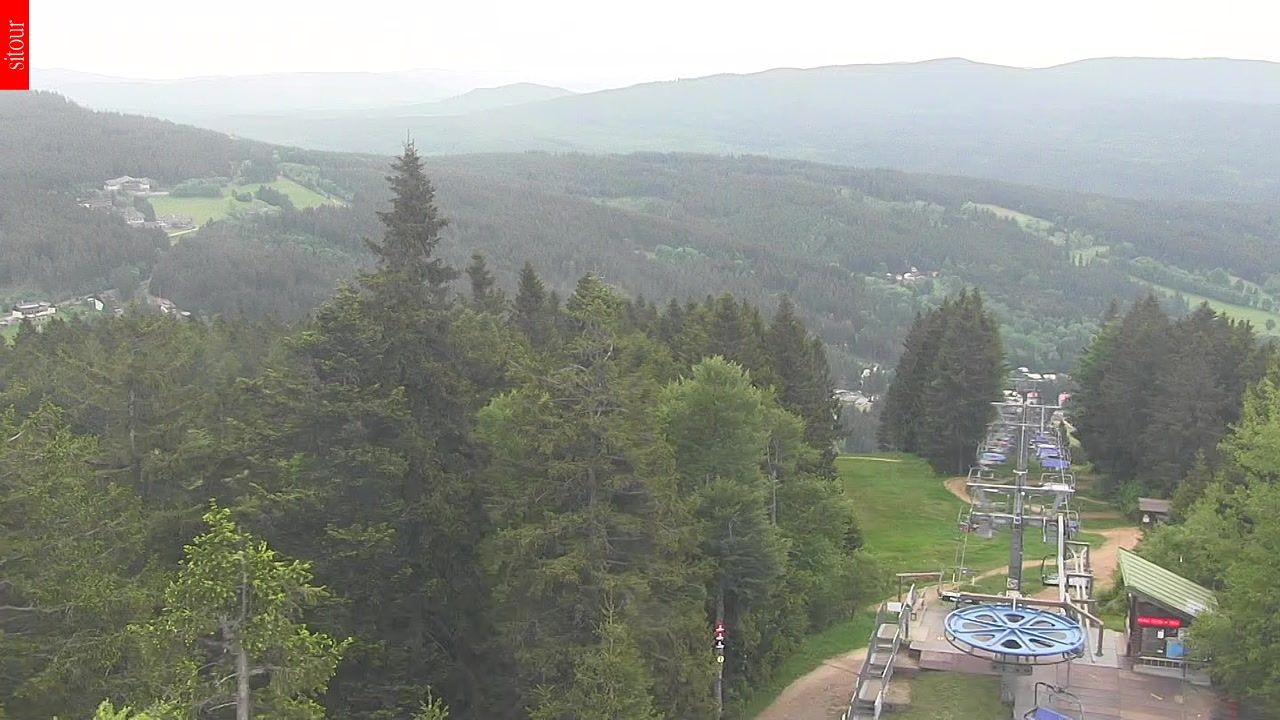 Archived image Webcam View from the top of the Špičák.