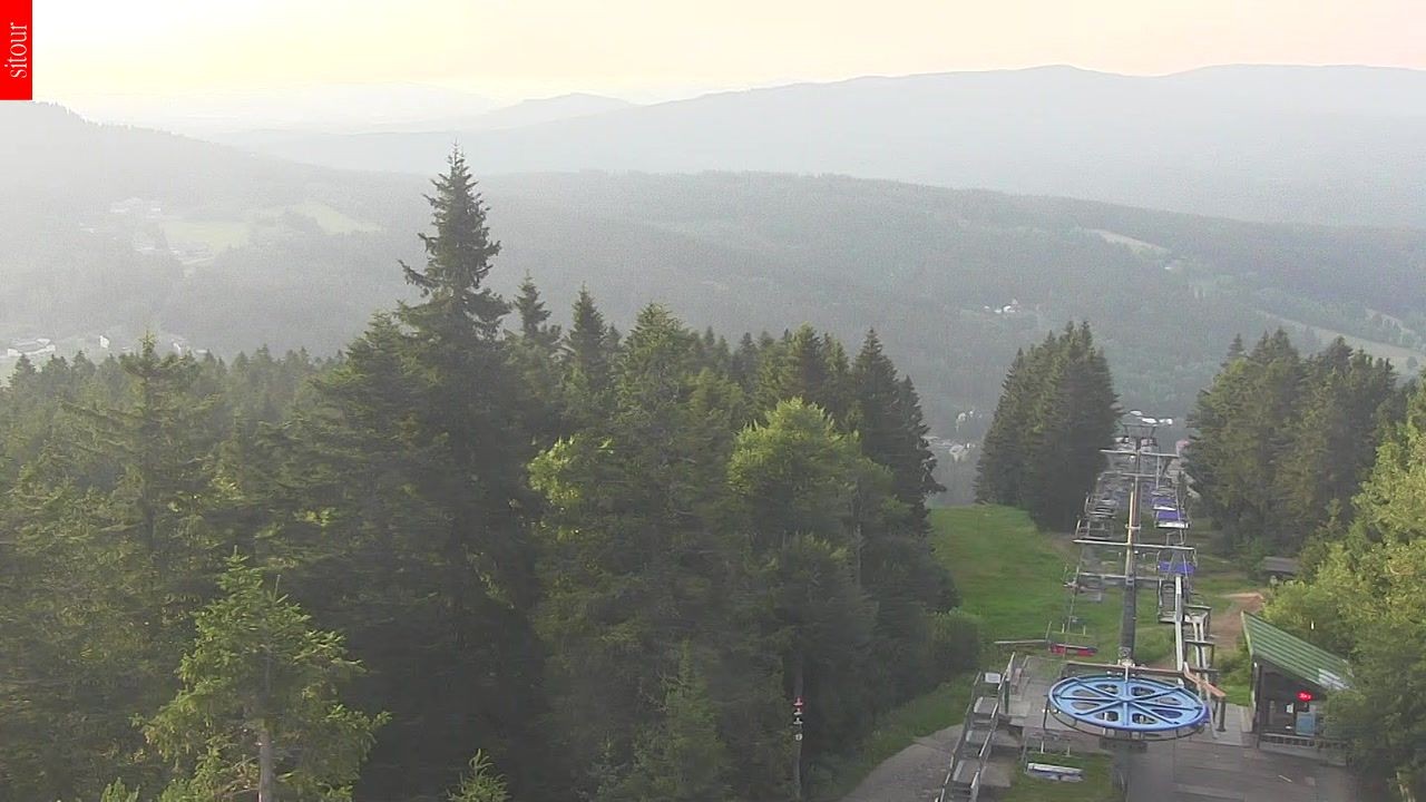 Archived image Webcam View from the top of the Špičák.