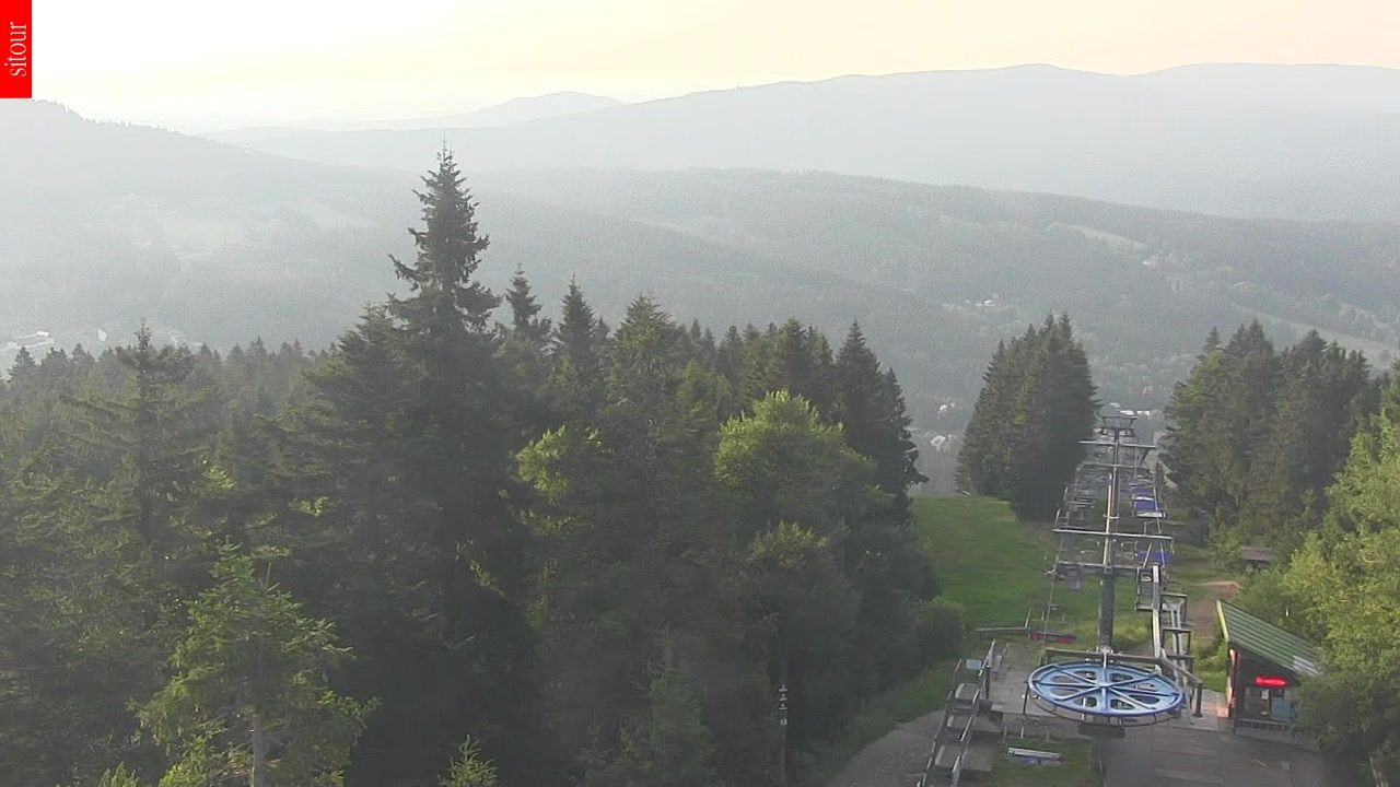 Archived image Webcam View from the top of the Špičák.