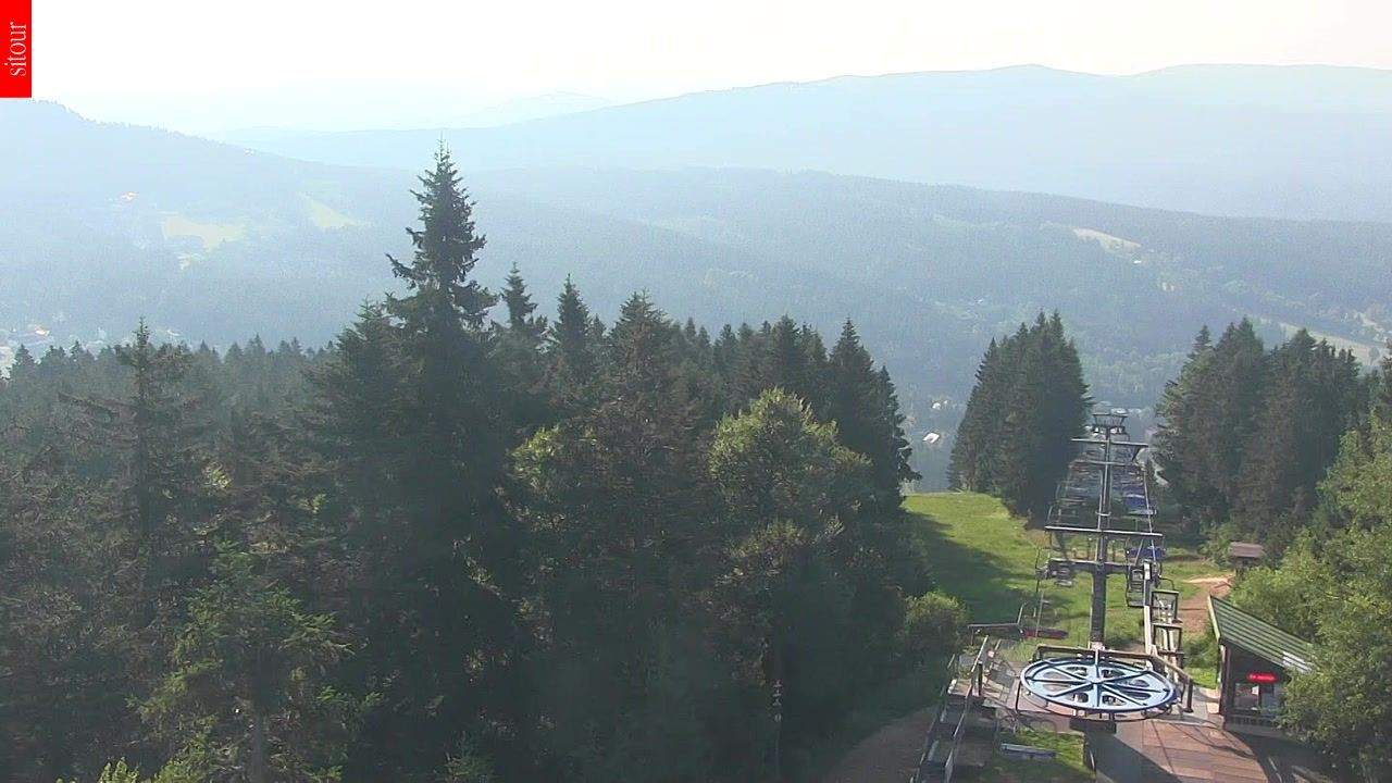 Archived image Webcam View from the top of the Špičák.