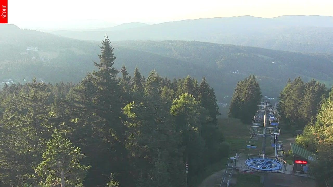 Archived image Webcam View from the top of the Špičák.