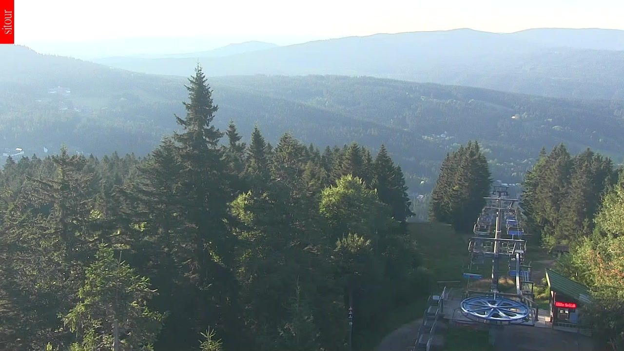 Archived image Webcam View from the top of the Špičák.