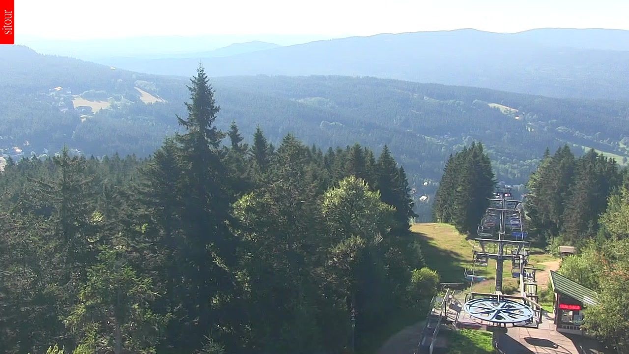 Archived image Webcam View from the top of the Špičák.
