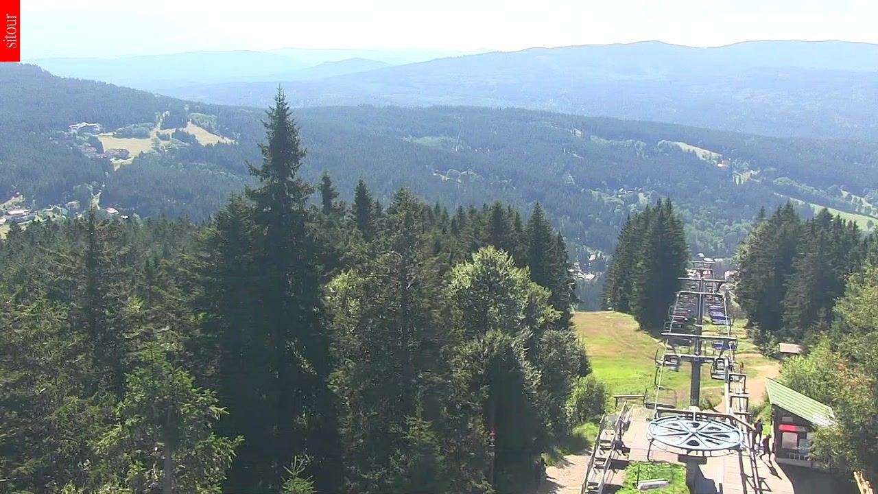 Archived image Webcam View from the top of the Špičák.