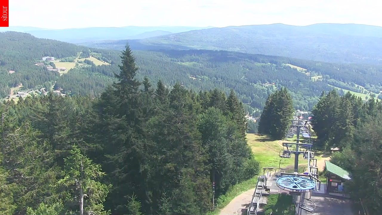 Archived image Webcam View from the top of the Špičák.