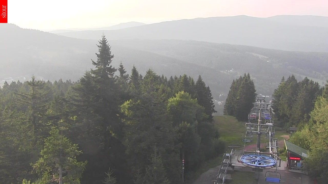 Archived image Webcam View from the top of the Špičák.