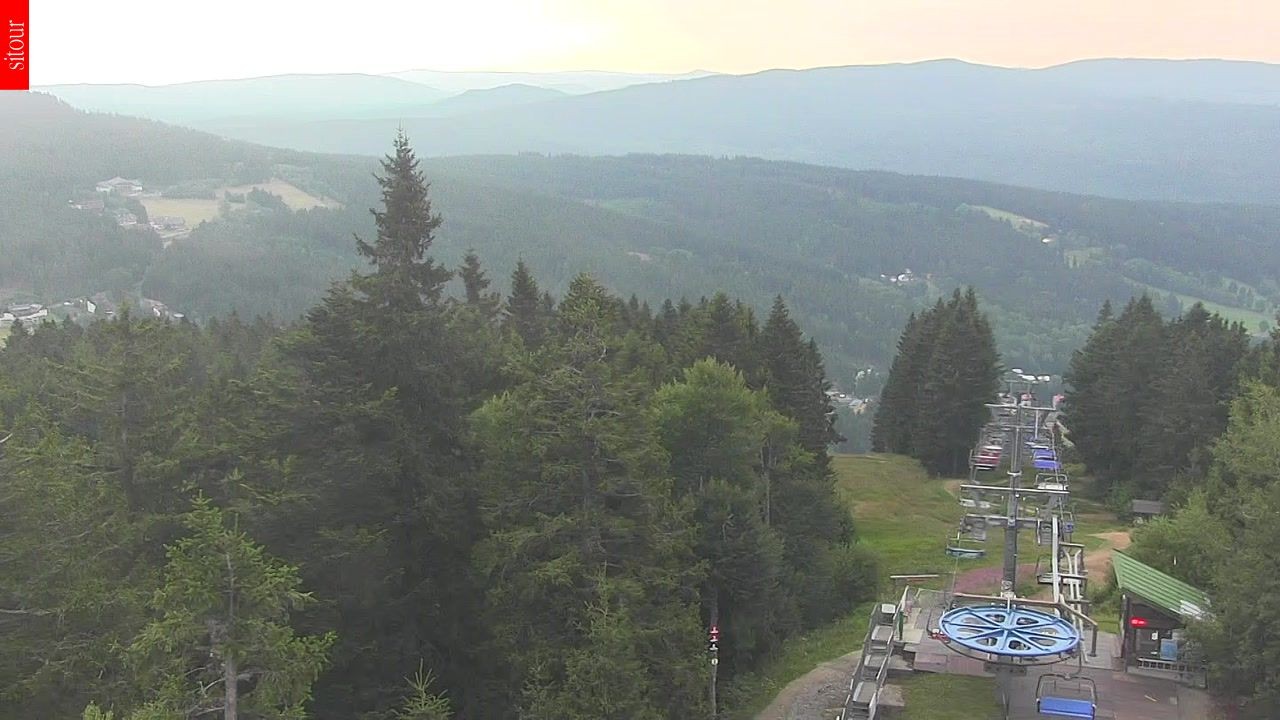 Archived image Webcam View from the top of the Špičák.