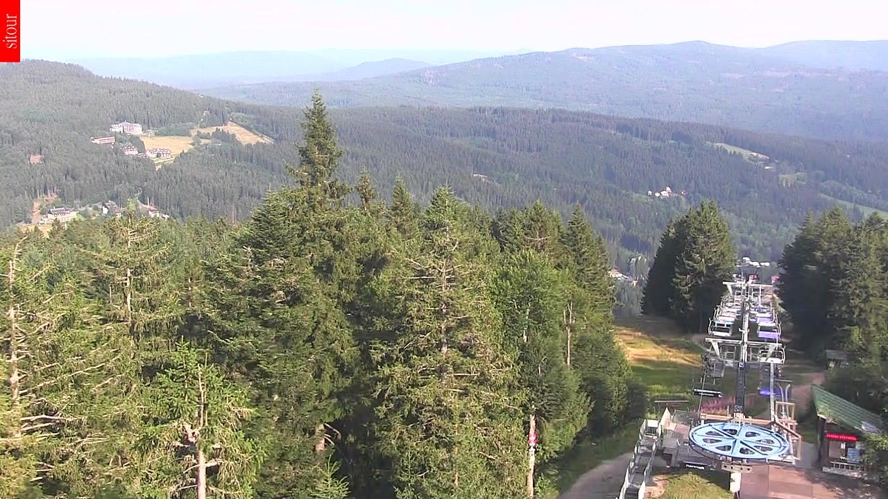 Archived image Webcam View from the top of the Špičák.