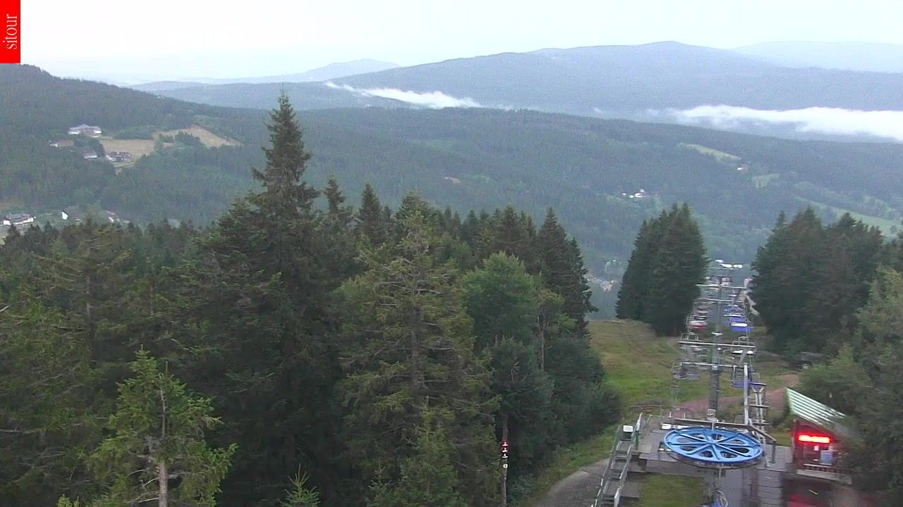 Archived image Webcam View from the top of the Špičák.