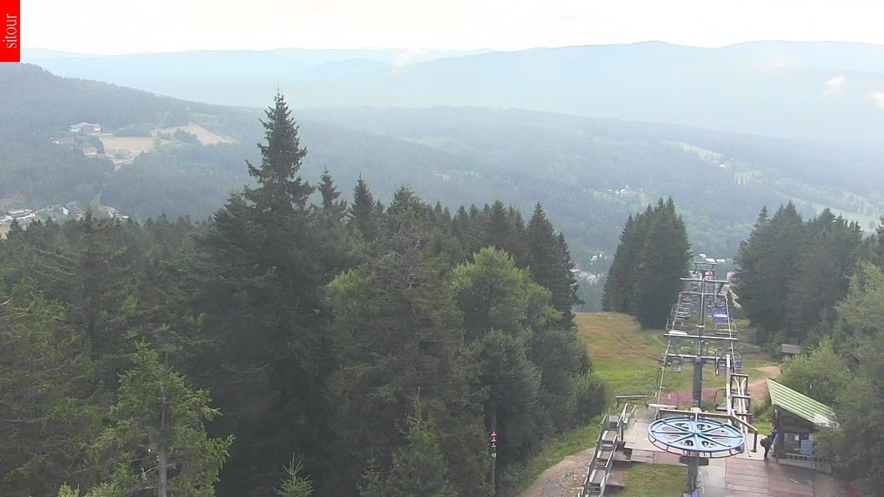 Archived image Webcam View from the top of the Špičák.