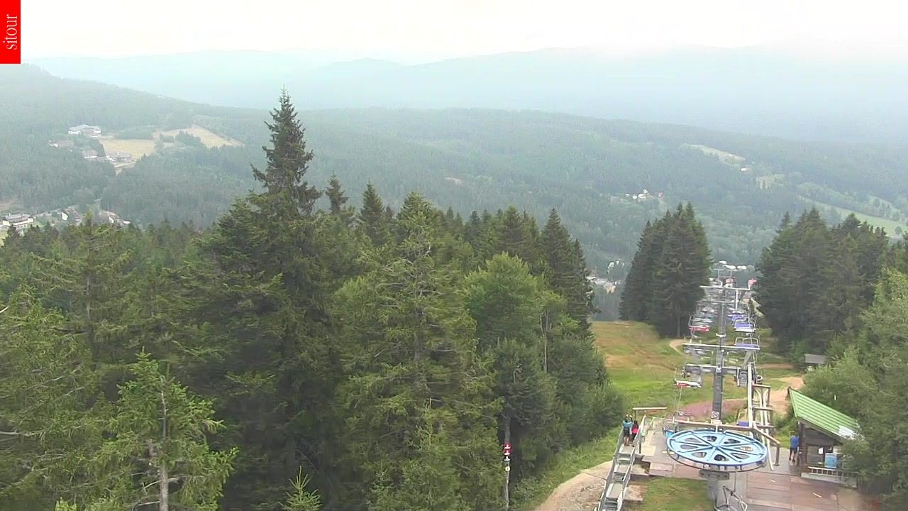 Archived image Webcam View from the top of the Špičák.