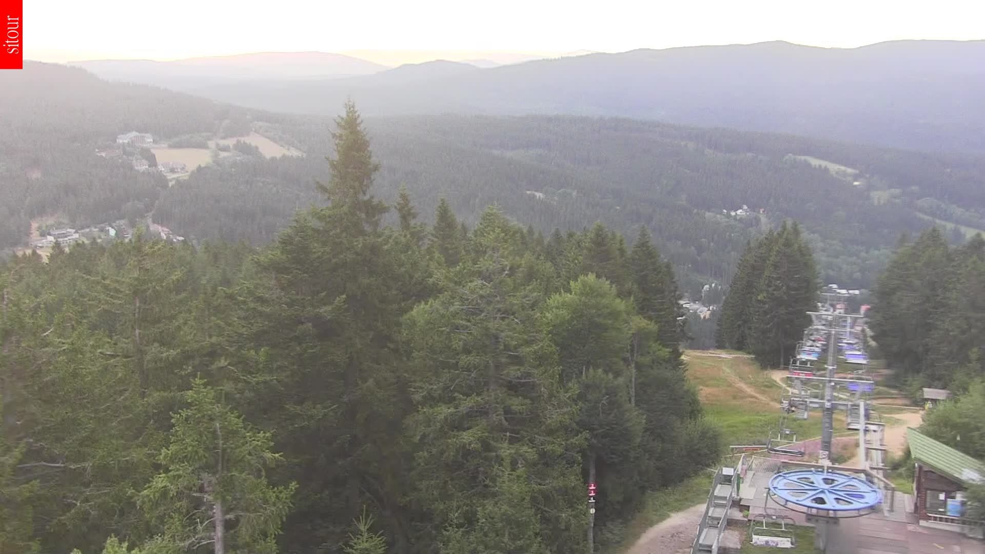 Archived image Webcam View from the top of the Špičák.