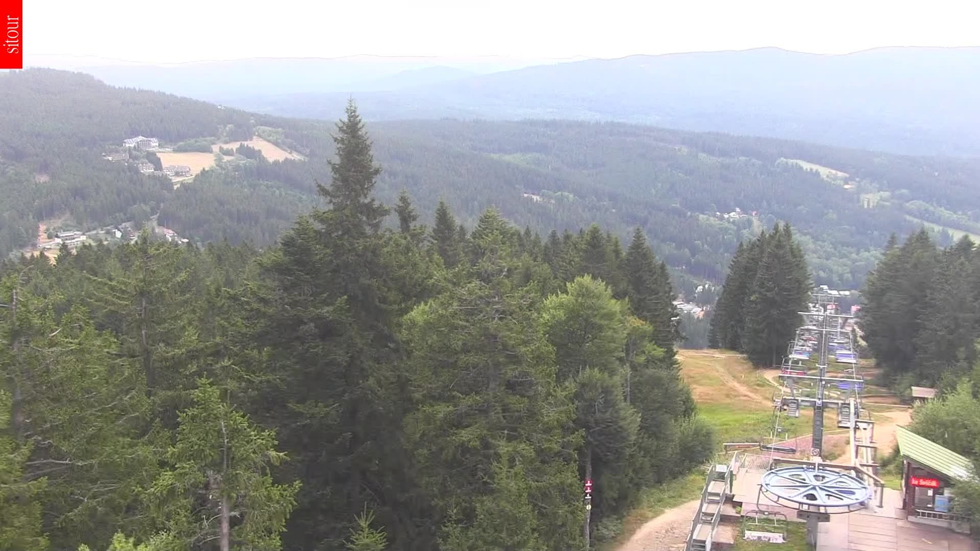 Archived image Webcam View from the top of the Špičák.