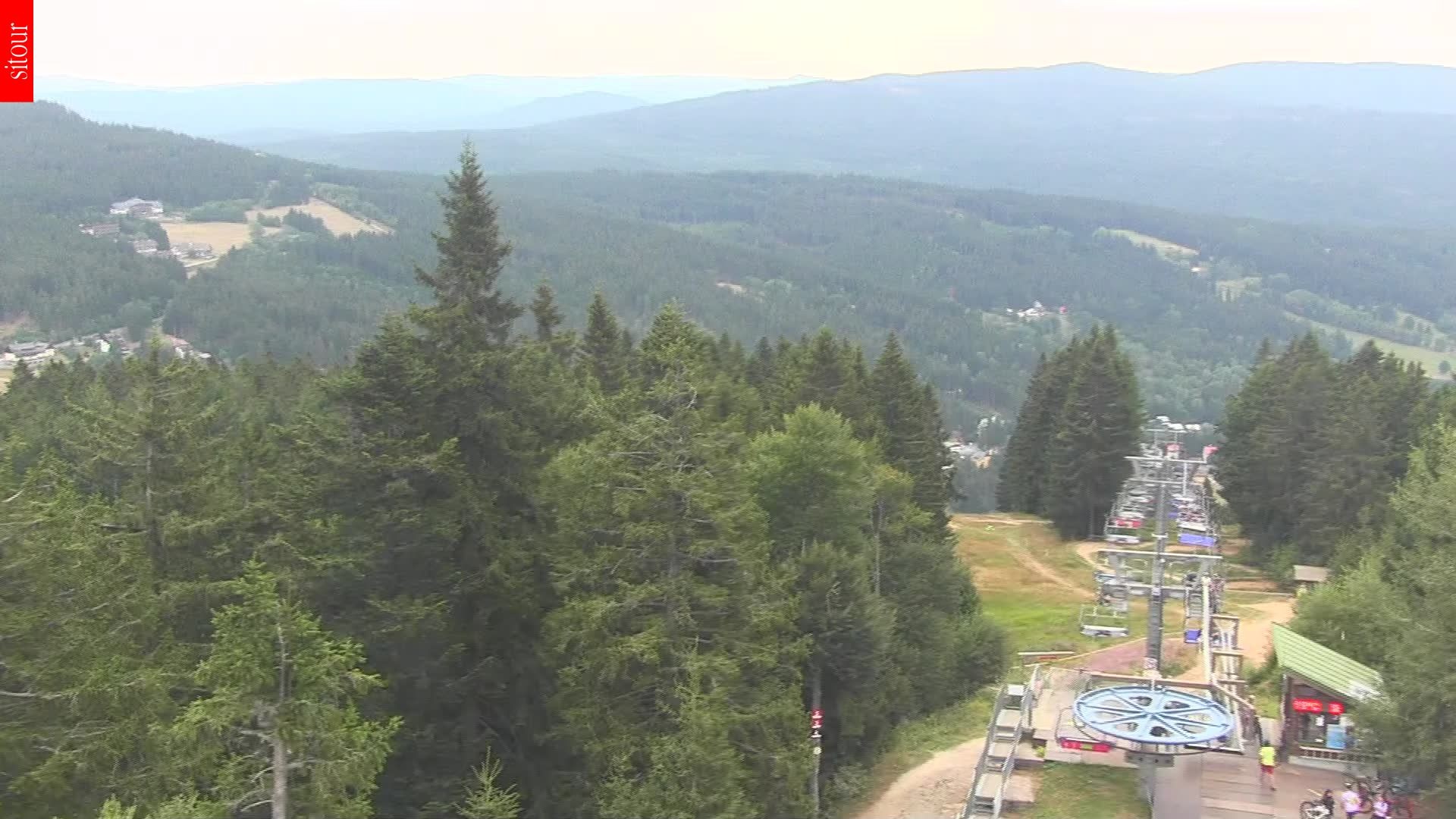 Archived image Webcam View from the top of the Špičák.