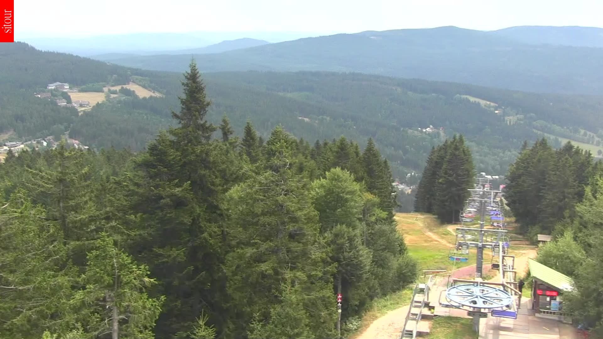 Archived image Webcam View from the top of the Špičák.