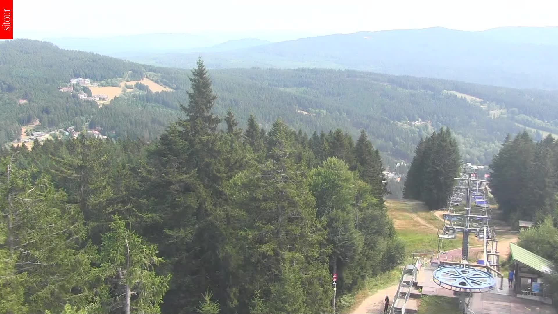 Archived image Webcam View from the top of the Špičák.