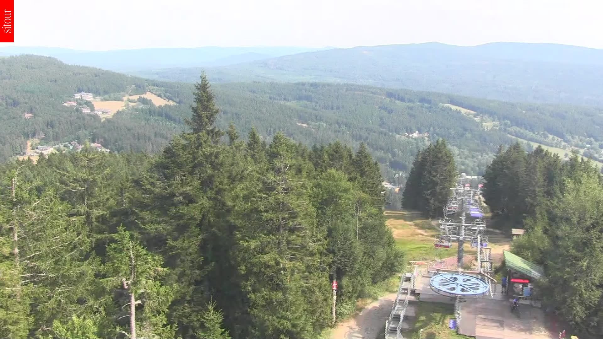 Archived image Webcam View from the top of the Špičák.