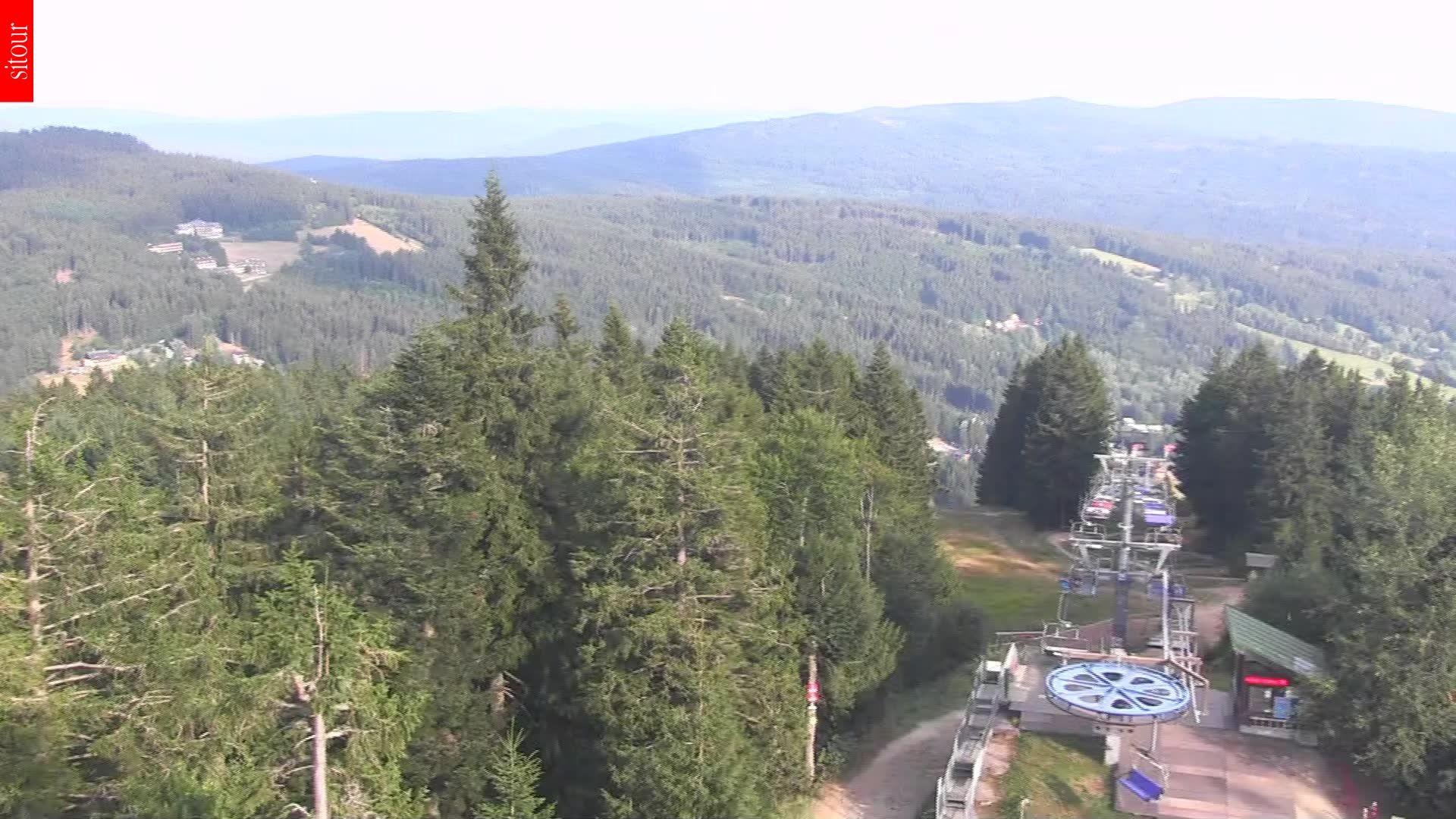 Archived image Webcam View from the top of the Špičák.