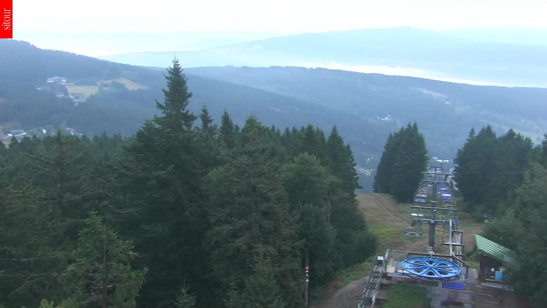 Archived image Webcam View from the top of the Špičák.