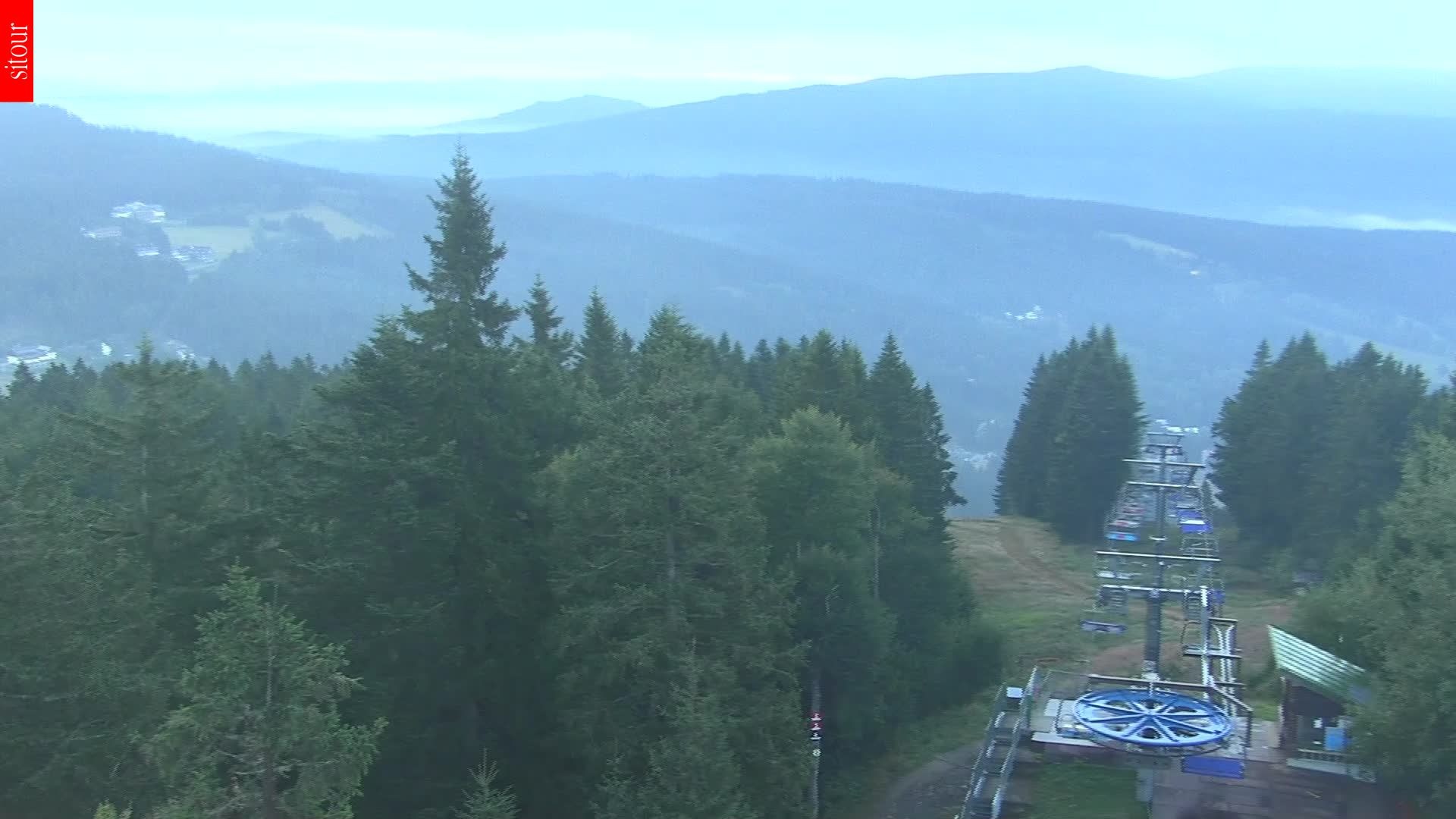 Archived image Webcam View from the top of the Špičák.