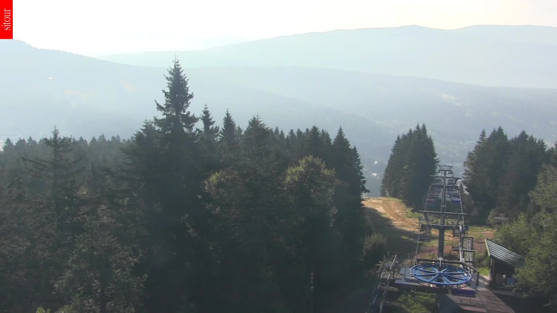 Archived image Webcam View from the top of the Špičák.