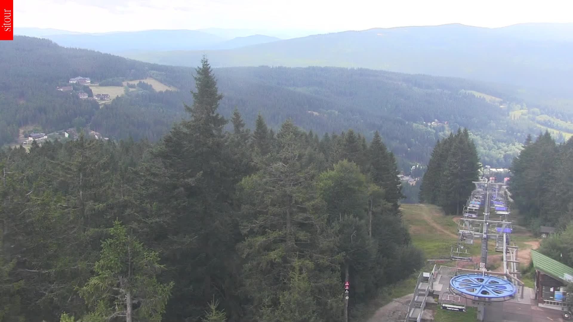 Archived image Webcam View from the top of the Špičák.