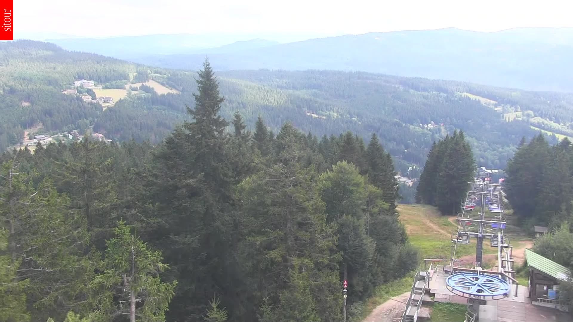 Archived image Webcam View from the top of the Špičák.