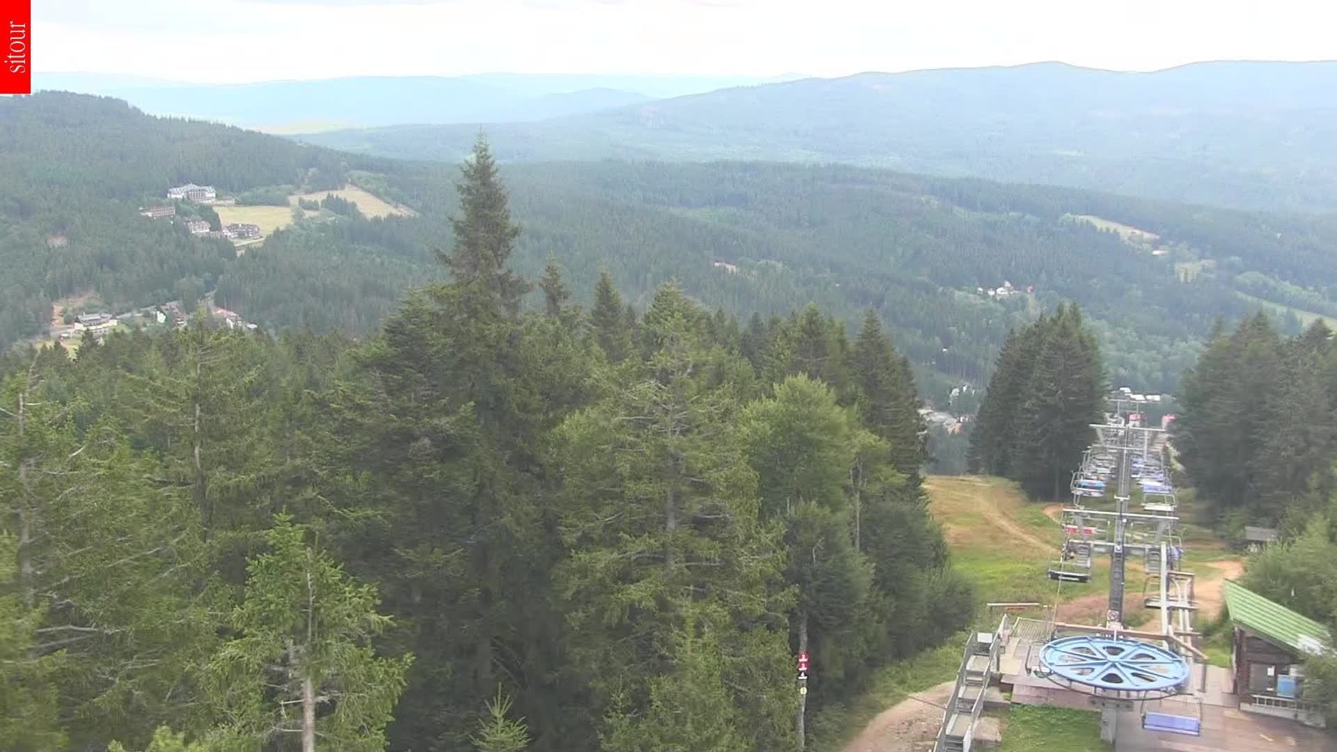 Archived image Webcam View from the top of the Špičák.