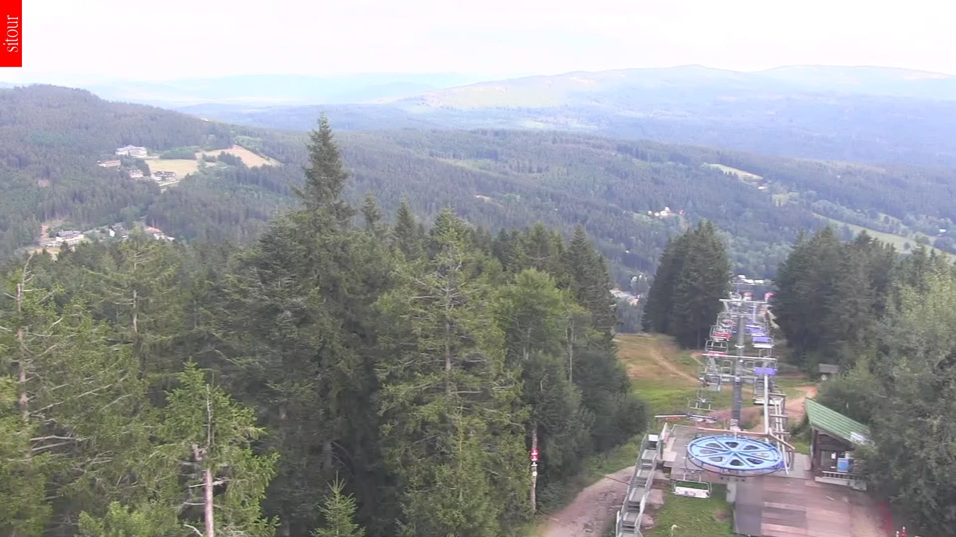 Archived image Webcam View from the top of the Špičák.