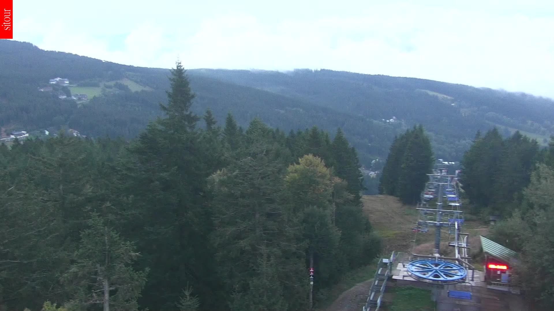 Archived image Webcam View from the top of the Špičák.