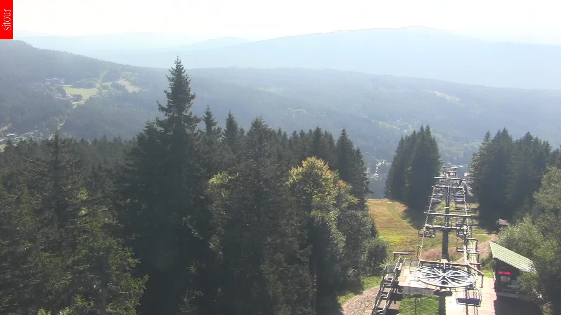 Archived image Webcam View from the top of the Špičák.