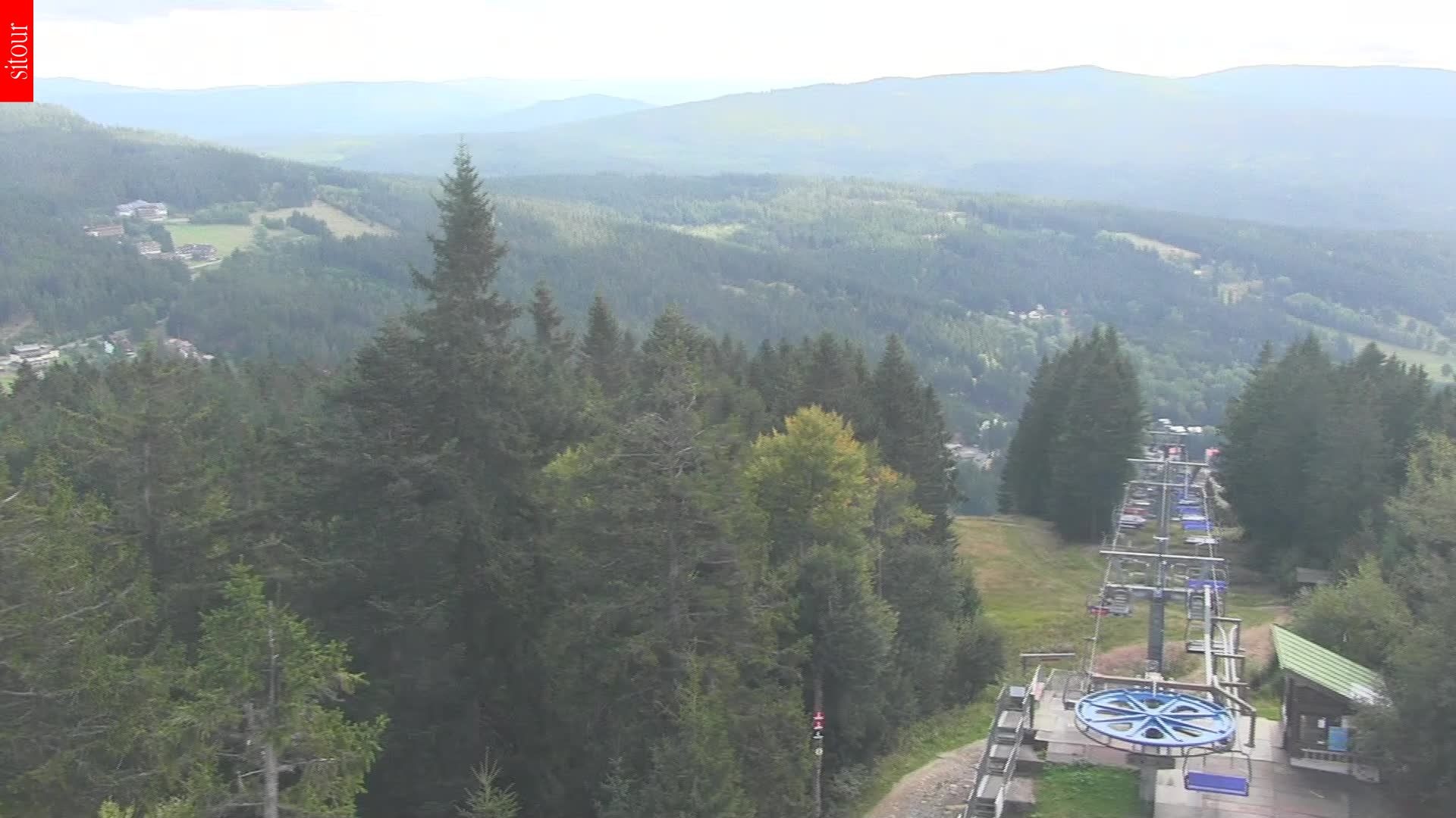 Archived image Webcam View from the top of the Špičák.