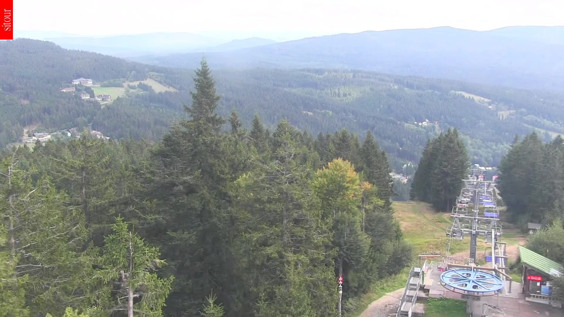Archived image Webcam View from the top of the Špičák.