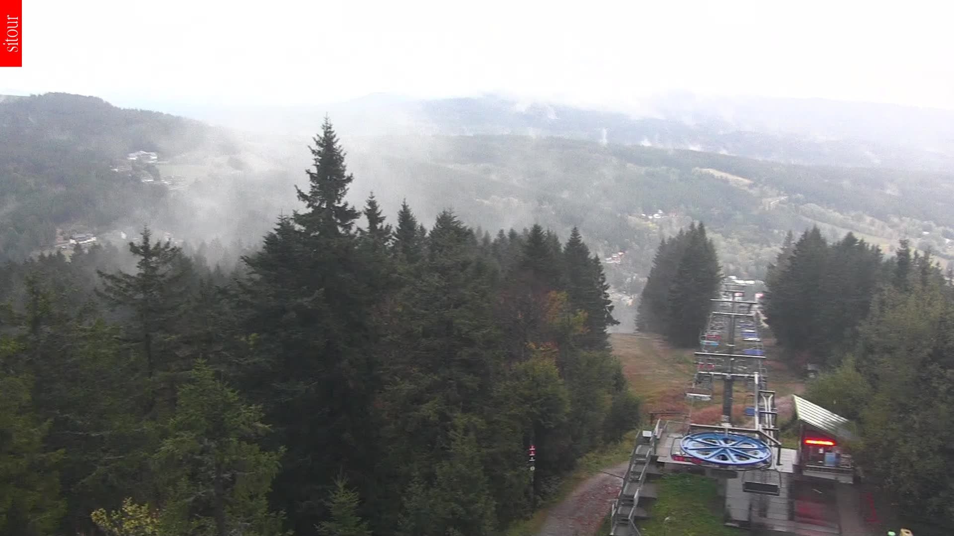 Archived image Webcam View from the top of the Špičák.
