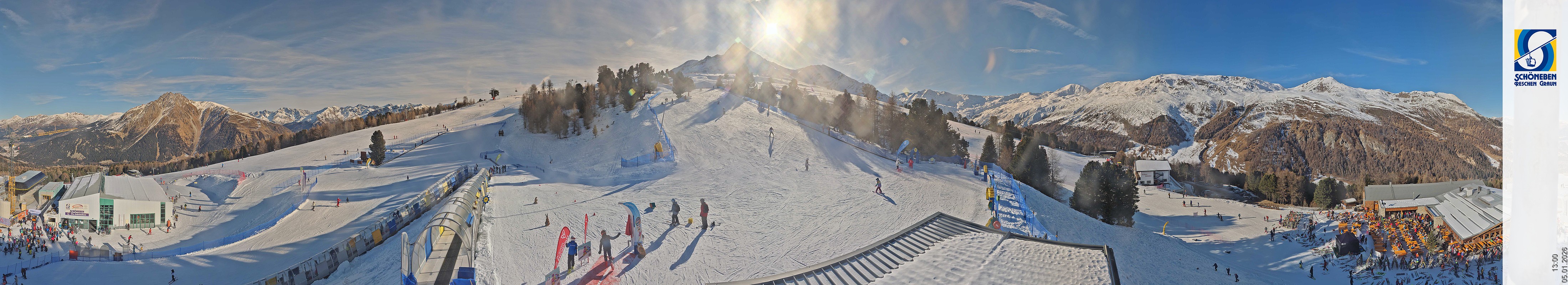 Archiv Foto Webcam Schöneben - Panoramablick von der Mittelstation