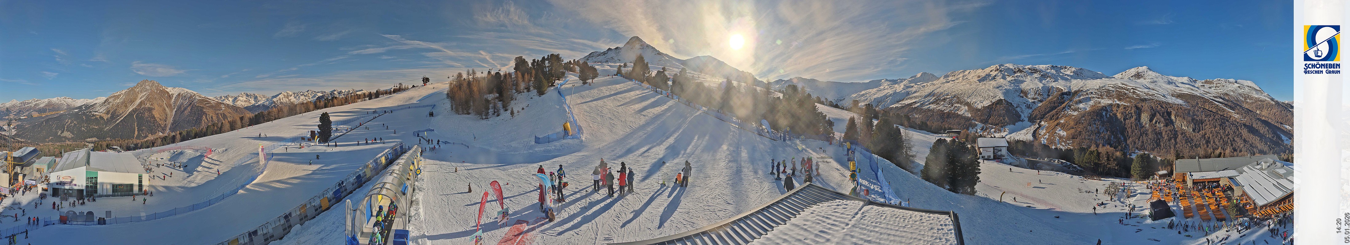 Archiv Foto Webcam Schöneben - Panoramablick von der Mittelstation