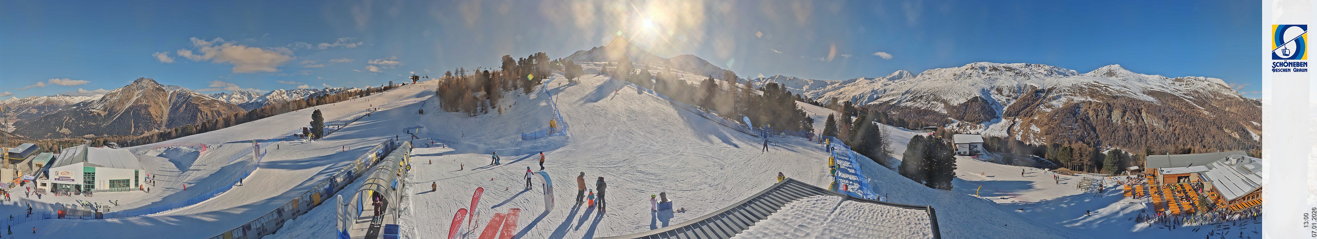 Archiv Foto Webcam Schöneben - Panoramablick von der Mittelstation