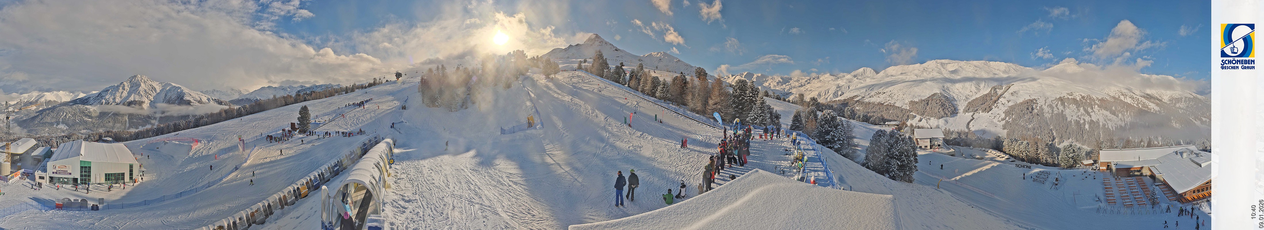 Archiv Foto Webcam Schöneben - Panoramablick von der Mittelstation