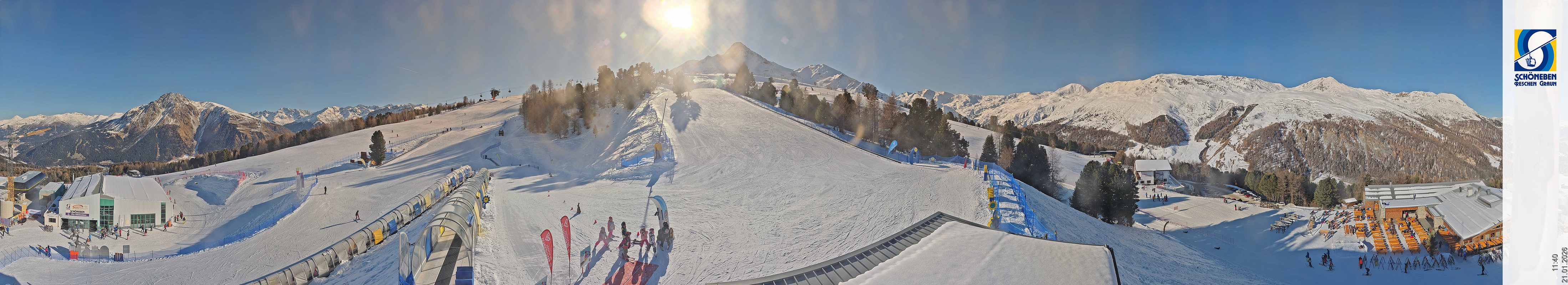 Archiv Foto Webcam Schöneben - Panoramablick von der Mittelstation