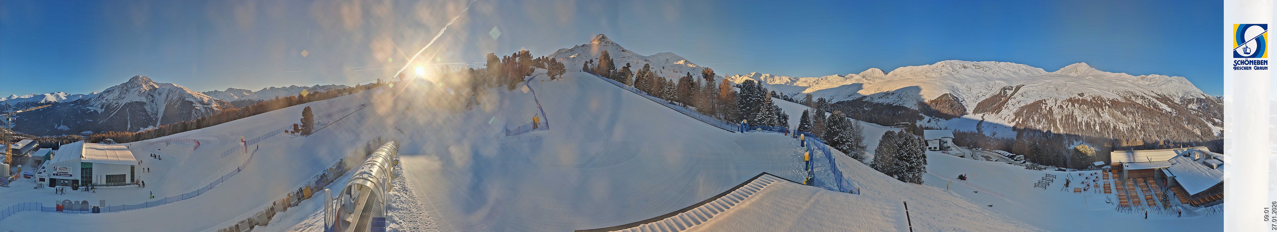 Archiv Foto Webcam Schöneben - Panoramablick von der Mittelstation