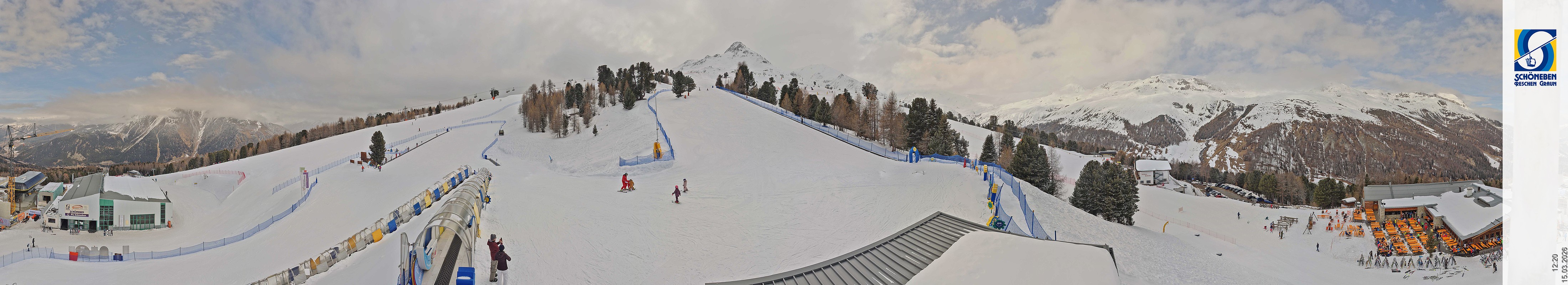 Archiv Foto Webcam Schöneben - Panoramablick von der Mittelstation